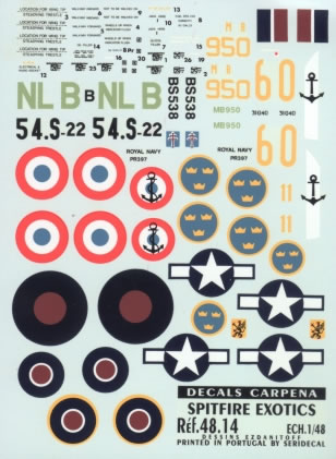 Spitfire Exotics (FAF,Aeronavale,Swedish AF,USAAF) 48.14