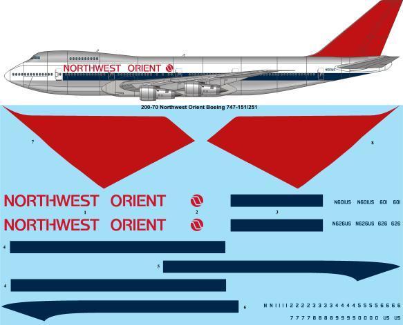 Boeing 747-100/200 (Northwest Orient) 200-70