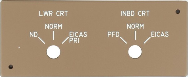 B747 First Officer DU left panel. P74B1
