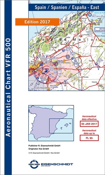 VFR 500 Spain chart East (Edition 2017/18) 05-4-022-2017