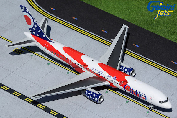 Ohio State Flag G2AWE966 Boeing 757-200 America West Airlines “City of Columbus” N905AW Scale 1/200