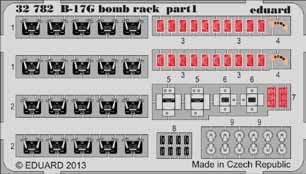 Detailset Boeing B17G Flying Fortress Bomb Racks (HK Models) E32-782