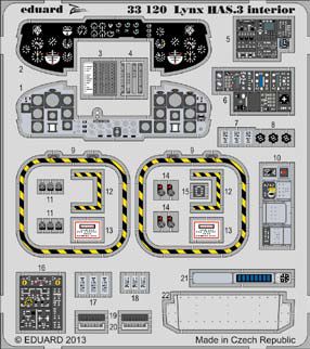 Detailset Lynx HAS3 Interior Self Adhesive (Revell) E33-120