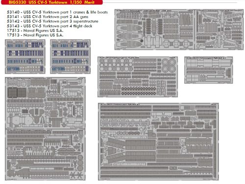 Detailset USS Yorktown CV5 (Merit) big5330