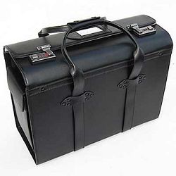 Traditional Calf Leather Large Pilot Case (50083) (black) 50083