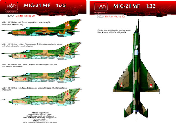 Mikoyan Mig21MF Fishbed (Hungarian AF new era) HAD32021