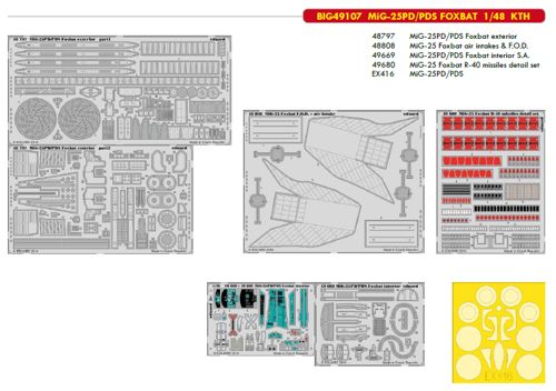 Detailset Mikoyan MiG25PD/PDS Foxbat BIG49107