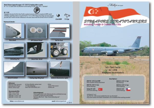 Singapore KC135R Stratotankers including Turkey and Chile KC135's MV-72011