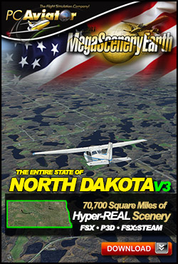 Mega Scenery Earth Version 3, North Dakota V3 (Download version) DL-MSEV3-ND