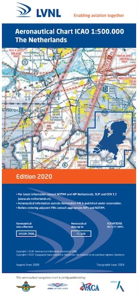 Low Countries Netherlands ICAO Edition 2020 Laminated NL-LAM 2020