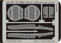 Detailset BF109E Wheel Wells canvas cover (Hasegawa) E48-492