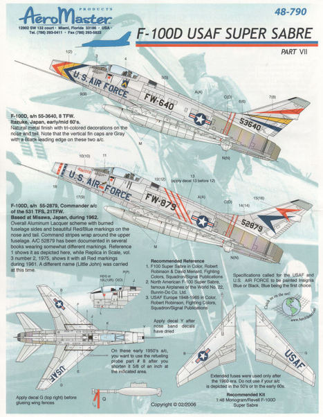 F100D Super Sabres part VII (8TFW 531TFS 21TFW) AMD48-790