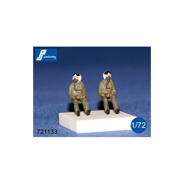 NATO Pilots 60's seated in Aircraft 721133