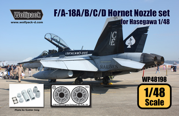 F/A18A/B/C/D Hornet Engine Nozzle set (Hasegawa) WP48198