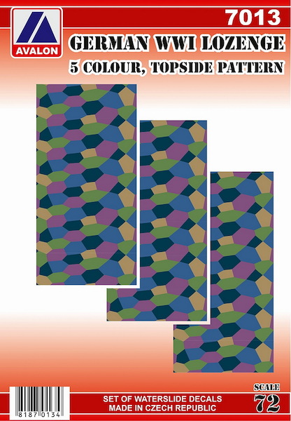 German WW1 Lozenge 5 colour pattern (Topside) including ribtapes 7013