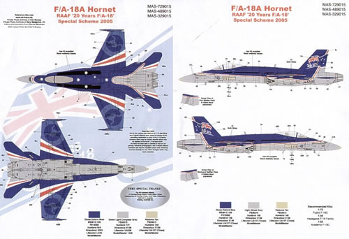 F18A Hornet (RAAF 20 years F/A18 Special Sceme 2005) MAS329015
