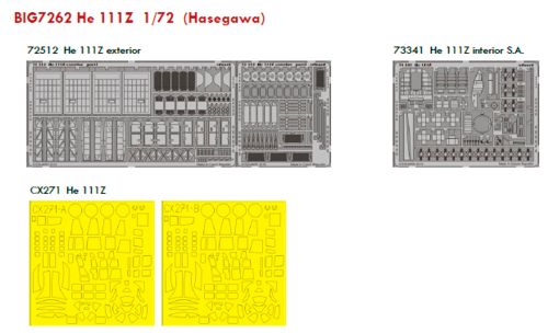 Detailset Heinkel He111Z (Hasegawa) BIG7262