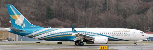 B737-8MAX (Oman Air) A4O-MA With Stand LH4087