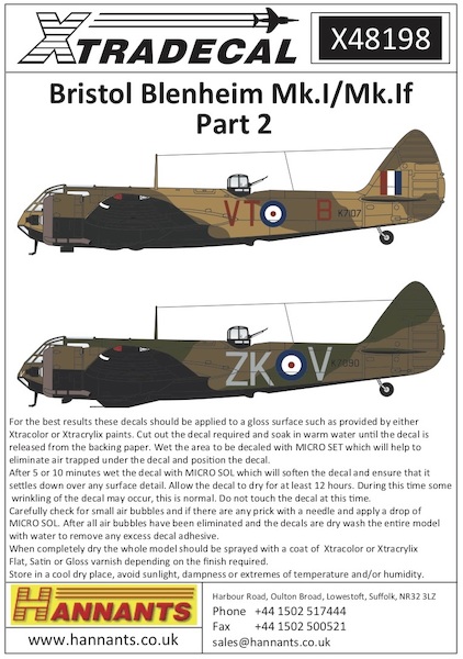 Bristol Blenheim MK1/MK1F Part 2 X48198