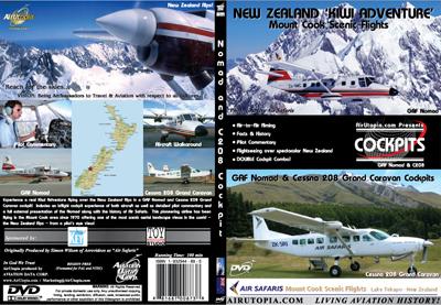New Zealand 'Kiwi Adventure' : Mount Cook Scenic Flights - GAF Nomad & Cessna 208 Grand Caravan Cockpits 0881687008738