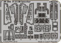 Detailset F111D Interior Self Adhesive (HobbyBoss) E49-505