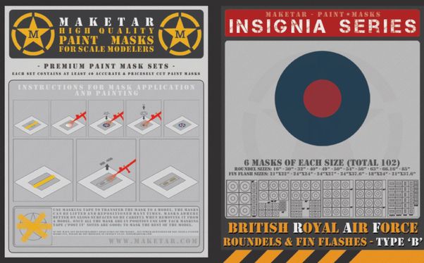 Royal Air Force Roundels Type B and Fin Flashes (102 roundels) MM72010