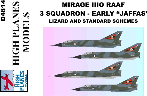Mirage IIIO (3sq RAAF Early Jaffa;'s, Lizard and standard scheme) D4814
