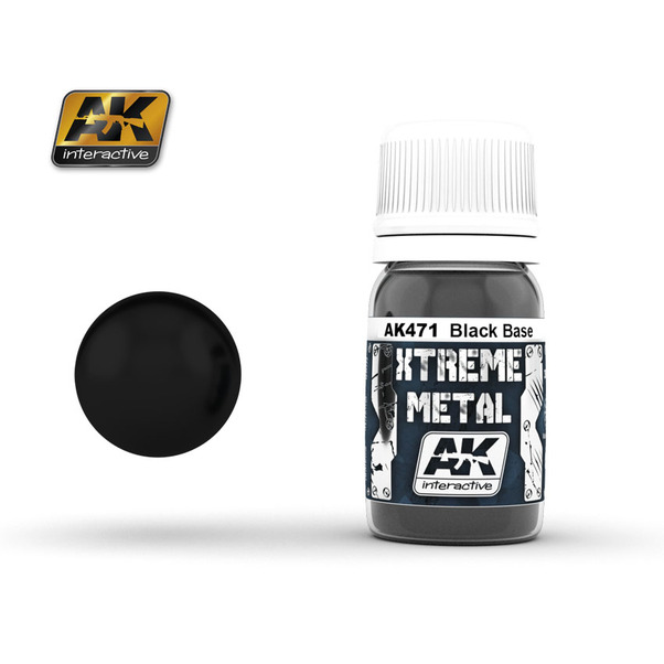 Xtreme metal - Black Base enamel paint AK471