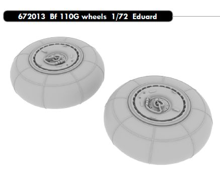 Messerschmitt BF110G main wheels (Eduard) e672-013