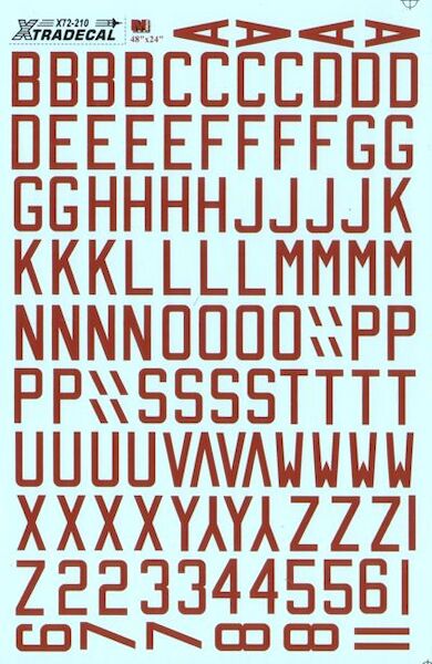 RAF WWII Dull red bomber code letters X72210