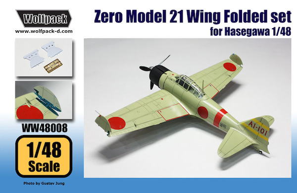 A6M2b Zero Model 21 Wing Folded set (for Hasegawa 1/48) WW48008