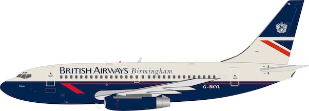 B737-200 (British Airways Birmingham) G-BKYL With Stand B-732-BA-06