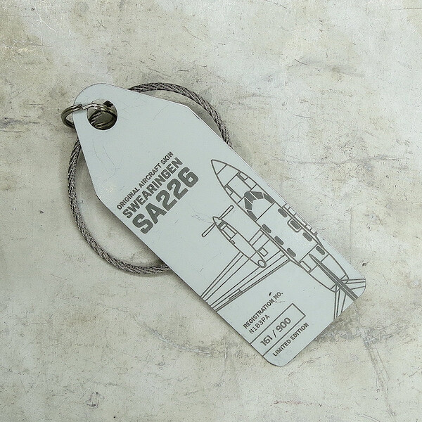 Keychain made of real aircraft skin: Swearingen SA226T N103PA N103PA