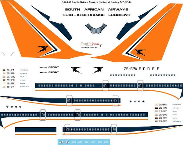 Boeing 747SP (South African Airlines - Suid Afrikaanse Lugdiens 1st Delivery Scheme) 144-248