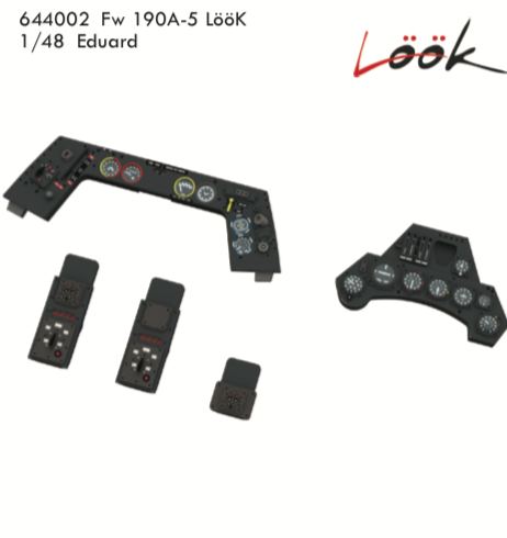 Focke Wulf FW190A-5 Löök Instrument Panel and seatbelts (Eduard) E644002