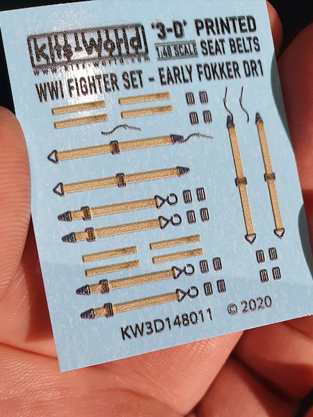 Seat belts WW1 fighter set - Early Fokker Dr1 KW3D148011
