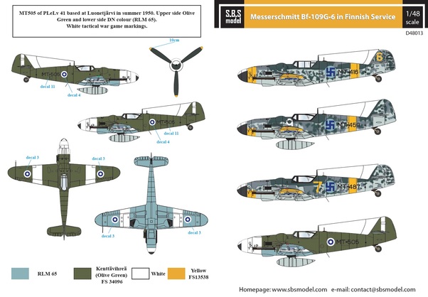 Messerschmitt Bf109G-6 Finnish Air Force SBSD48013