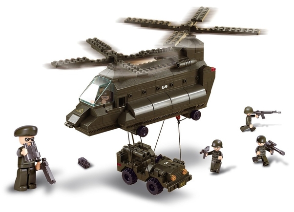 Sluban Toy Army Transport Helicopter 370 piece M38-B6600