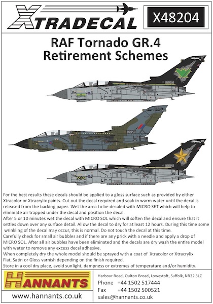 RAF Tornado GR4 Retirement schemes X48204
