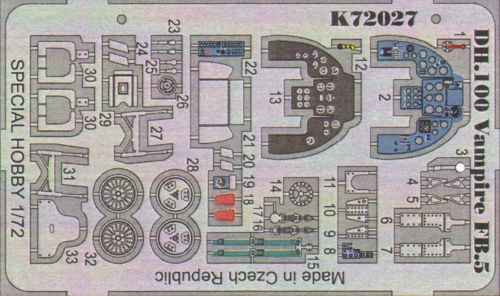 Vampire F Mk5 Detail set MPM-K72027