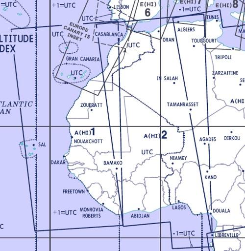 High Altitude Enroute Chart Africa A(HI)1/2