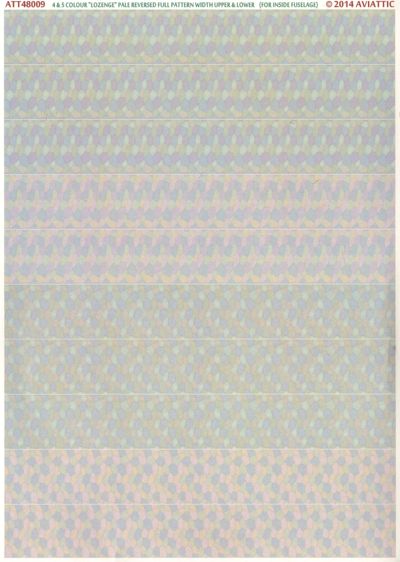 German Lozenge 4 and 5 colours pale reversed full pattern width for upper and lower surfaces - for inside fuselage ATT48009