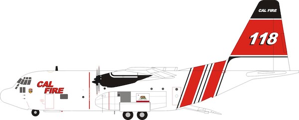 Lockheed Hercules C130H (L-382) Cal Fire N118Z With Stand IF130CALF118