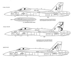 72-565 F18A Hornet (VFA136, VFA137, USN Strike) Lo-Viz 72-565