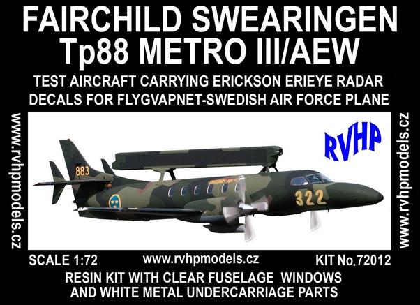 Fairchild Swearingen Tp88 Metro III AEW (Swe.AF) - Reissue RVH72012