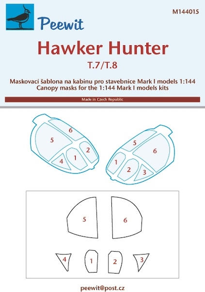 Hawker Hunter T Dual seater Canopy Mask (Mark 1) m144015