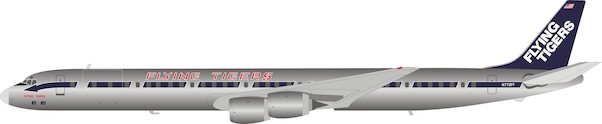 Douglas DC8-73CF Flying Tigers N773FT Polished With Stand IF873FT0220P