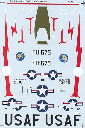 48-772 North American F86D-40 Sabre (early version)(469FS) 48-772
