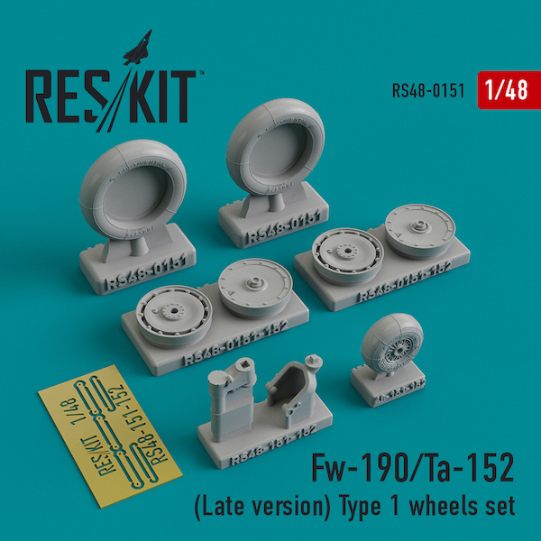 Focke Wulf FW190/TA152 (Late Version) Type 1 Wheel set RS48-0151