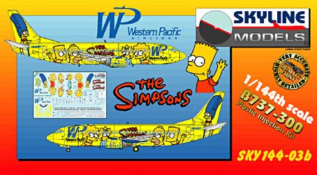Boeing 737-300 (Western Pacific - the Simpsons) Re-edition SKY144-03B